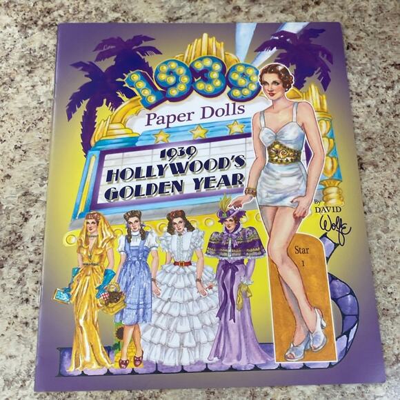 1939 Hollywoods Golden Year Paper Dolls uncut by David Wolfe - Picture 1 of 4